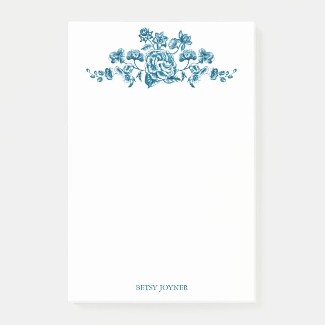 Antique Floral Vines Post-it Notes (Front)