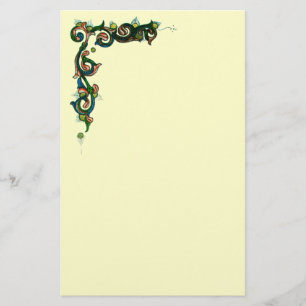 ANTIQUE FLORENTINE FLORAL MOTIFS STATIONERY