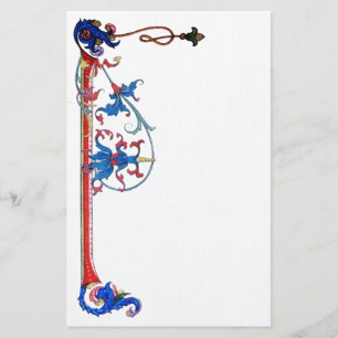 ANTIQUE FLORENTINE FLORAL MOTIFS STATIONERY