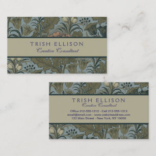 Antique Flower Morris Garden Floral Wallpaper Business Card