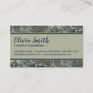 Antique Flower Morris Garden Floral Wallpaper Business Card