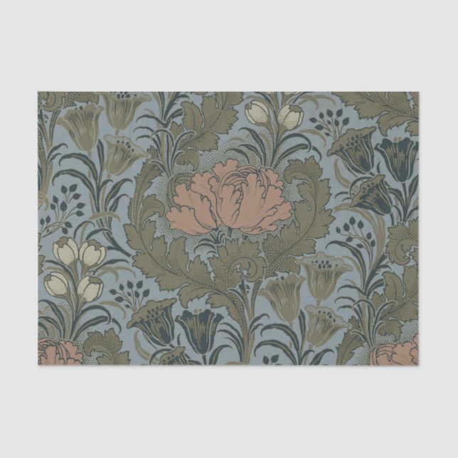 Antique Flower Morris Garden Floral Wallpaper Tissue Paper (Front)