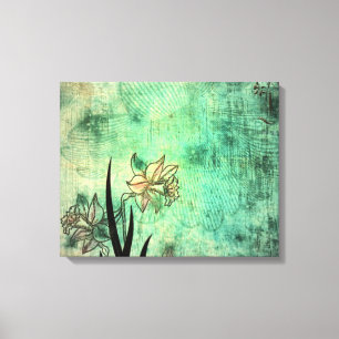 Antique flowers Art Streched Canvas Print