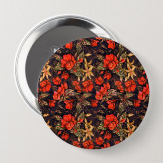Antique Flowers by Alexandra Cook aka Linandara 10 Cm Round Badge