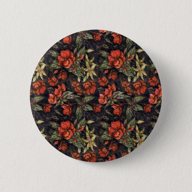 Antique Flowers by Alexandra Cook aka Linandara 6 Cm Round Badge (Front)