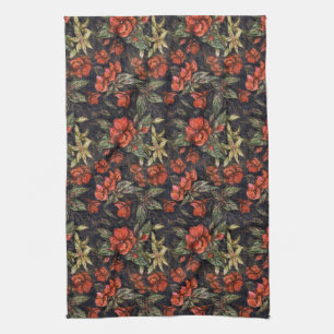 Antique Flowers by Alexandra Cook aka Linandara Tea Towel