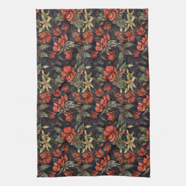 Antique Flowers by Alexandra Cook aka Linandara Tea Towel (Vertical)