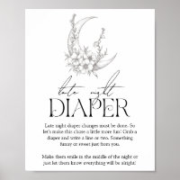Antique Forest Baby Shower 'Late Night Diaper'