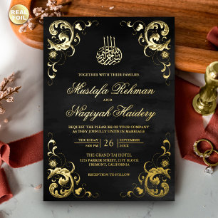 Antique Frame Black Islamic Wedding Gold