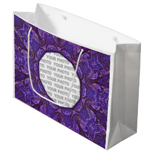 Antique Frame III + your image & backgr. Large Gift Bag
