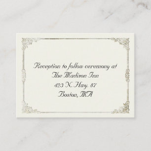 Antique frame Wedding enclosure cards