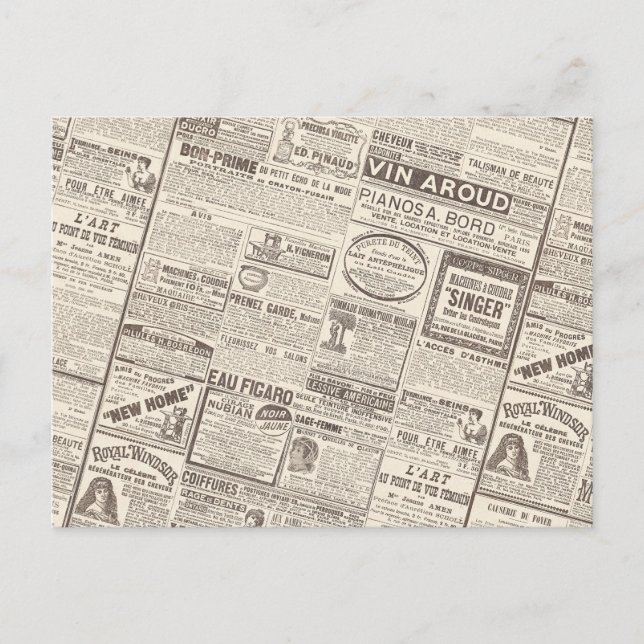 Antique French Advertisements - Products for Women Postcard (Front)