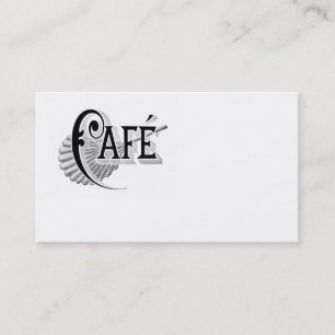 Antique French Coffee Cafe Logo Business Cards