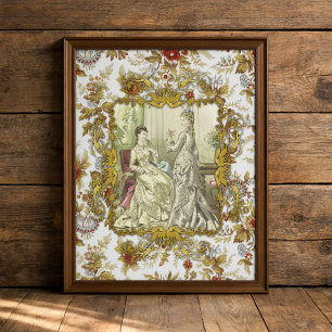 Antique French Fashion Floral Decoupage Tissue Pap Paper