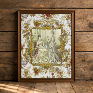 Antique French Fashion Floral Decoupage Tissue Pap Paper
