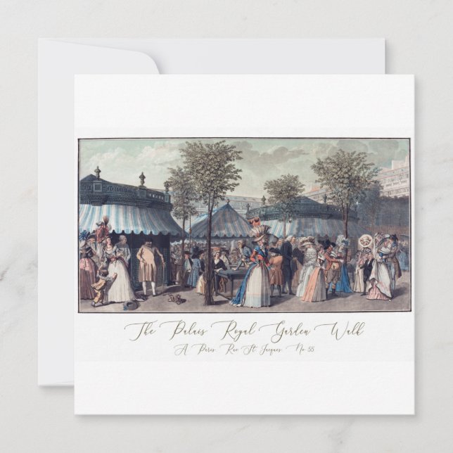 Antique French Fashion Illustration Postcard (Front)