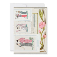 Antique French Fashion Plates and August Calendar