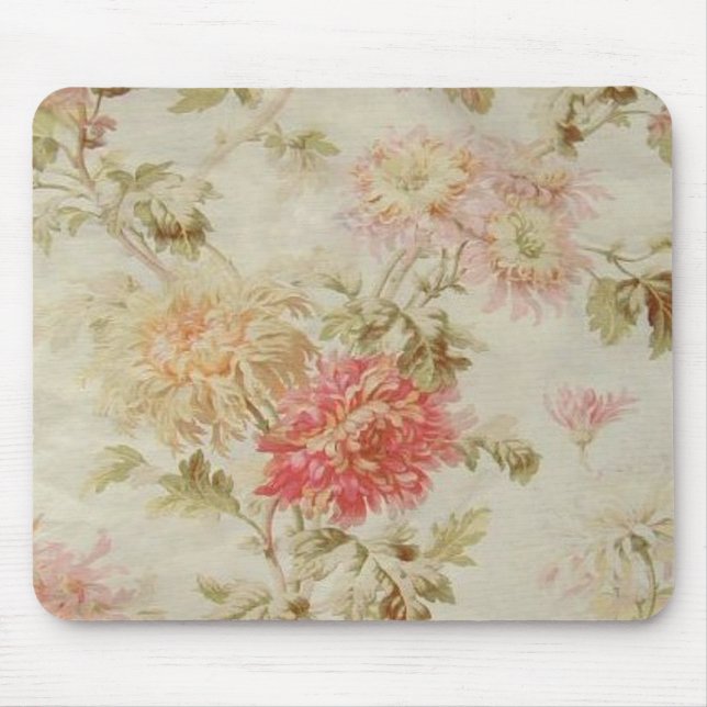 Antique French Floral Toile Mouse Mat (Front)