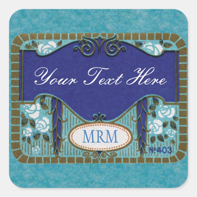 Antique French Lavender Soap Blank Square Sticker (Front)