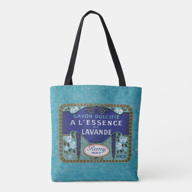 Antique French Lavender Soap Tote Bag (Back)