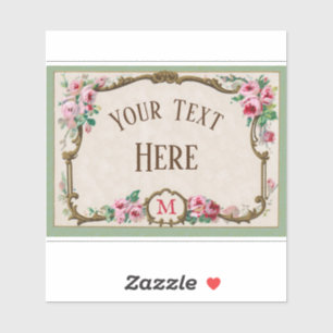 Antique French Rose Perfume Blank Frame