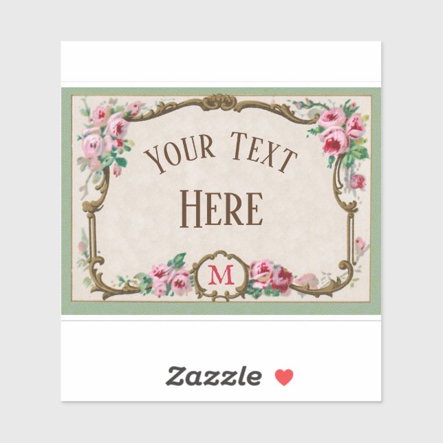 Antique French Rose Perfume Blank Frame (Sheet)