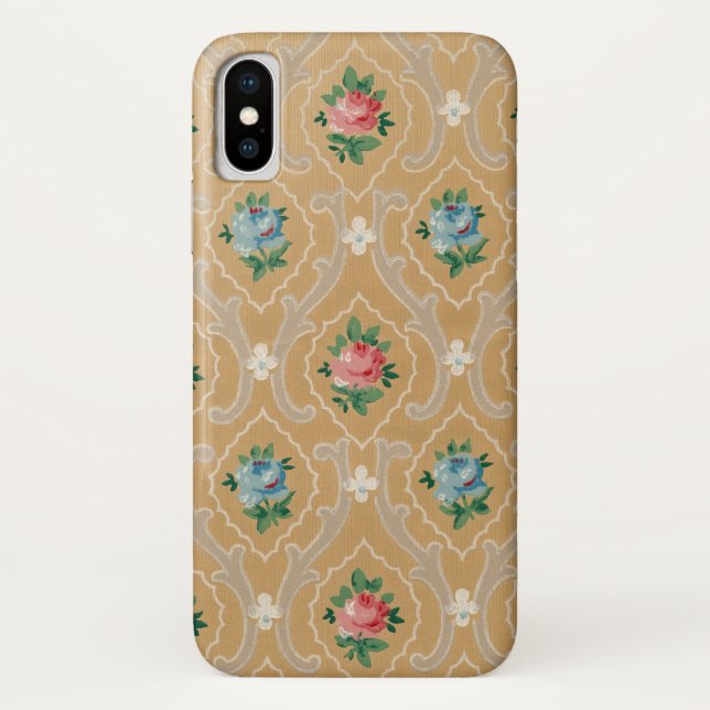 Antique French Rose Wallpaper Case-Mate iPhone Case (Back)