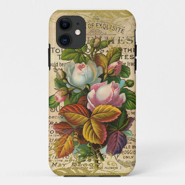 Antique French Roses Case-Mate iPhone Case (Back)