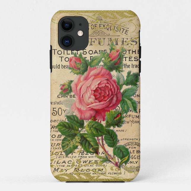 Antique French Roses Case-Mate iPhone Case (Back)