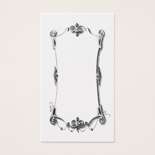 Antique French Scrolling Frame Card (Front)