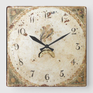 Antique French Square Wall Clock