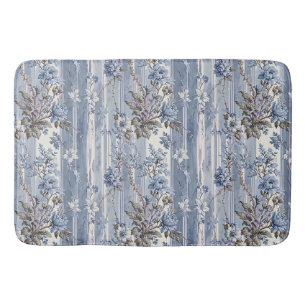 Antique French Style Blue and Grey Bath Mat