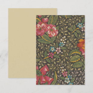 Antique French Toile de Jouy 1800s Floral Branches