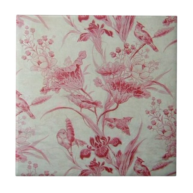 Antique French Toile Tile (Front)