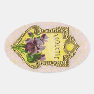 Antique French Violet Perfume Sticker