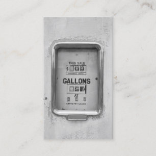 Antique Fuel Bowser Photograph - Business Card