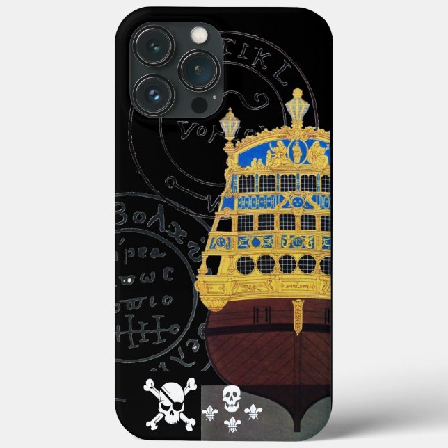 ANTIQUE GALLEON AND PIRATE TREASURE MAPS Case-Mate iPhone CASE (Back)