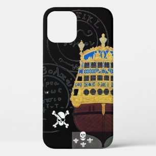 ANTIQUE GALLEON AND PIRATE TREASURE MAPS iPhone 12 CASE