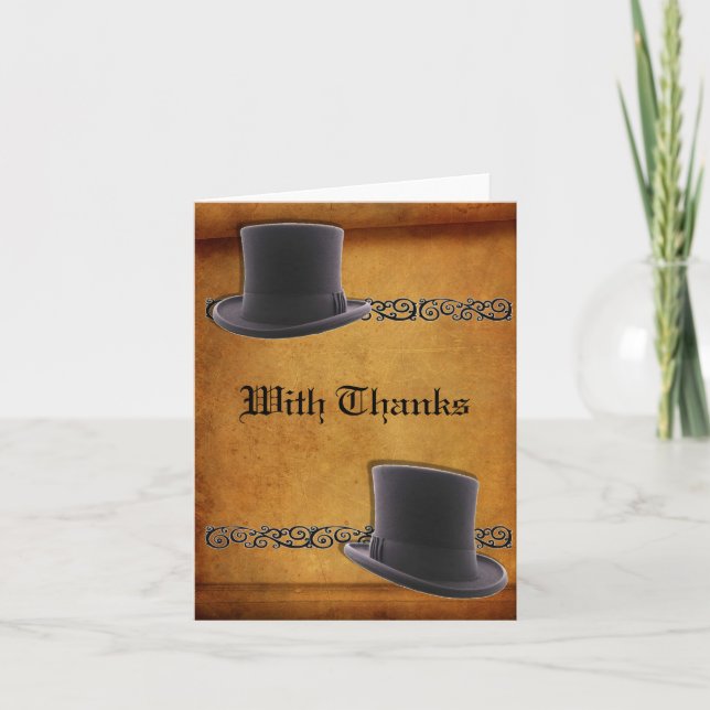 Antique Gay Wedding Custom Thank You Cards (Front)