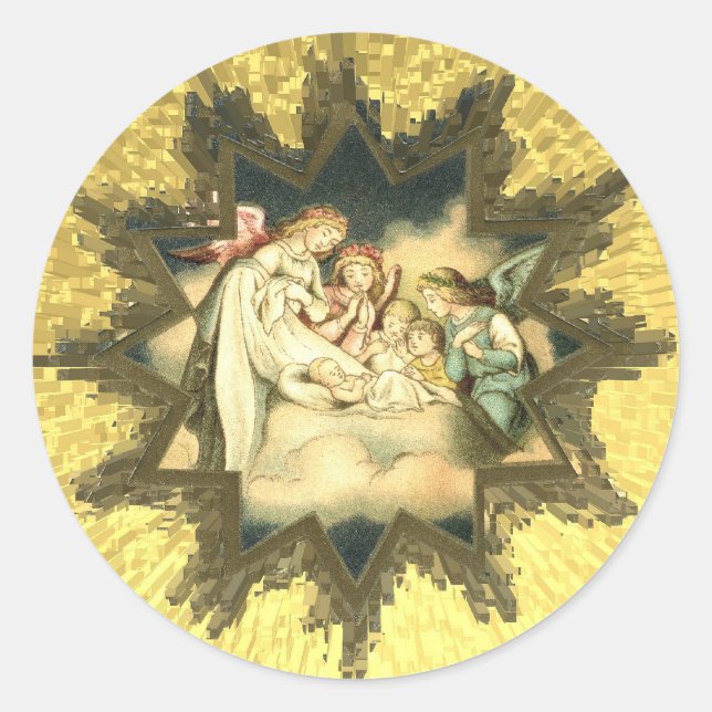 Antique German Angels Stickers (Front)