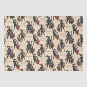 Antique German Knights in Armour and Coats of Arms Tissue Paper