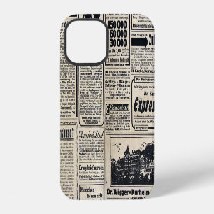 Antique German Newspaper Advertisements 1917 iPhone 12 Case