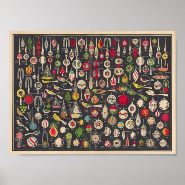 Antique German Ornaments Poster (Front)