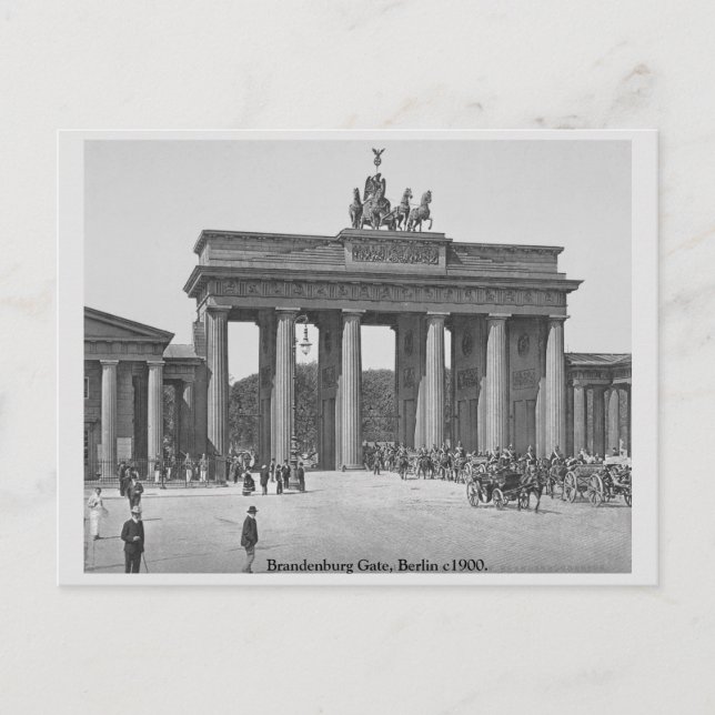 Antique Germany Brandenburg Gate c1900 Berlin Postcard (Front)