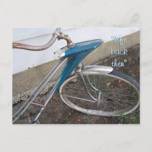 Antique Girl's Bicycle postcard- customise Postcard