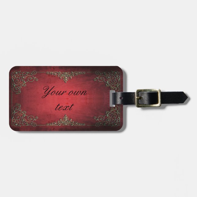 Antique Glamour Luggage Tag (Front Horizontal)