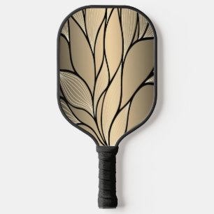 Antique Gold Creative Leave Pattern Pickleball Paddle