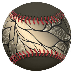 Antique Gold Creative Leave Pattern Softball
