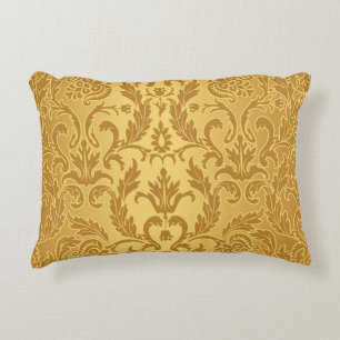 antique,gold,damask,pattern,vintage,floral,chic, decorative cushion