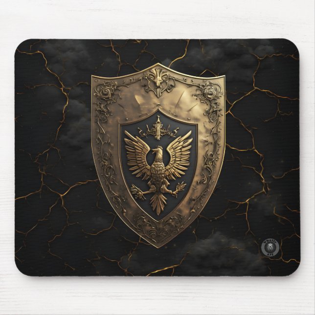 Antique Gold Eagle Imperial Gaming  Mouse Mat (Front)